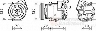 VAN WEZEL 3700k595 -  Компрессор, кондиционер